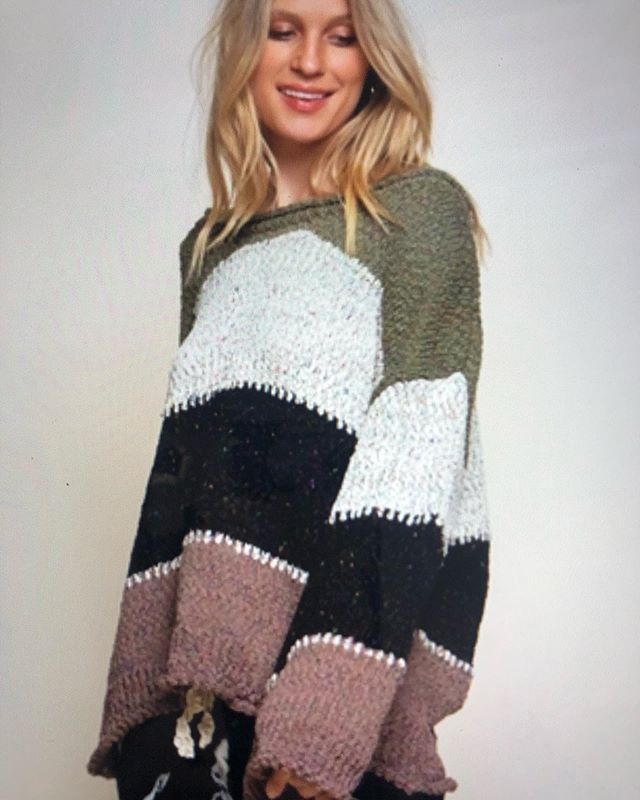 Rainbow Olive Multi Sweater